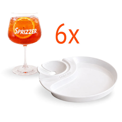 Kit fête : 6 assiettes avec 6 verres