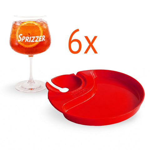 Kit fête : 6 assiettes avec 6 verres